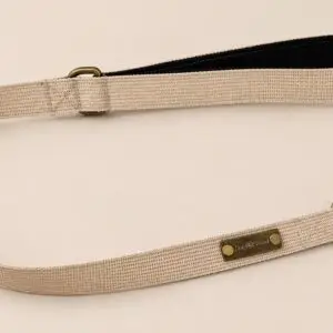Dog Of Wood Kurzleine mit Schlaufe in Sand mit D-Ring und Antikmessing-Karabiner